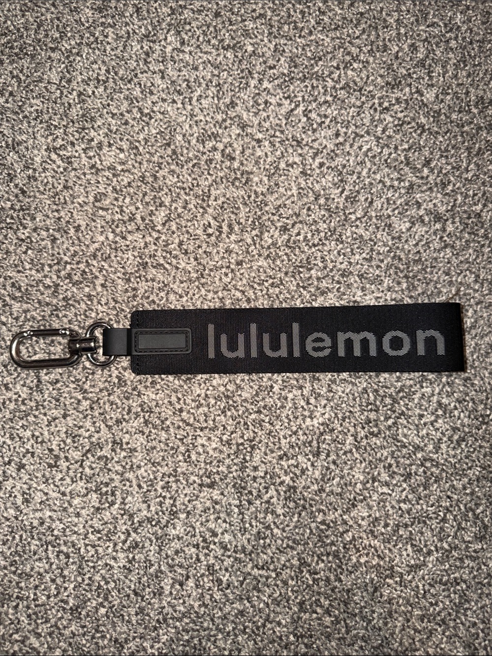 lululemon athletica Black Logo Key keychain Strap